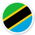 Tanzania Flag Round Sticker