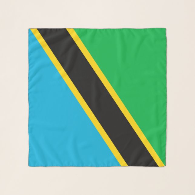 Tanzania flag scarf (Front (Horizontal))