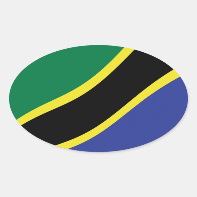 Tanzania Flag Sticker (Front)
