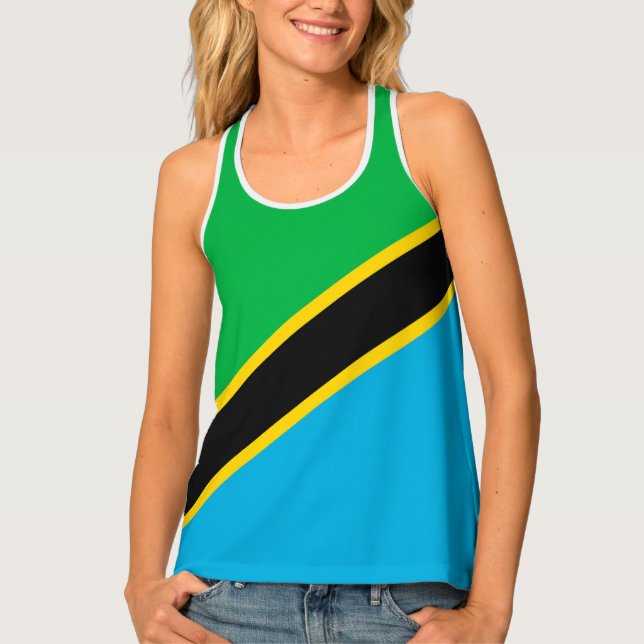 Tanzania flag tank top (Front)