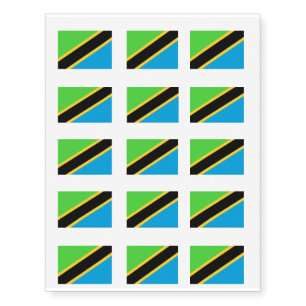 Tanzania Flag Temporary Tattoos