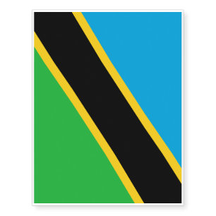 Tanzania Flag Temporary Tattoos