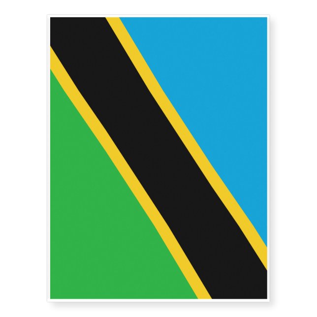 Tanzania Flag Temporary Tattoos (Front)