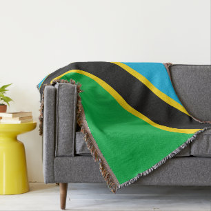 Tanzania flag throw blanket
