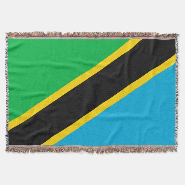 Tanzania flag throw blanket (Front)