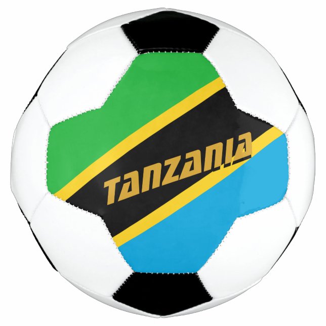 Tanzania Football & Tanzanian Flag / Sport Soccer Ball (Front)