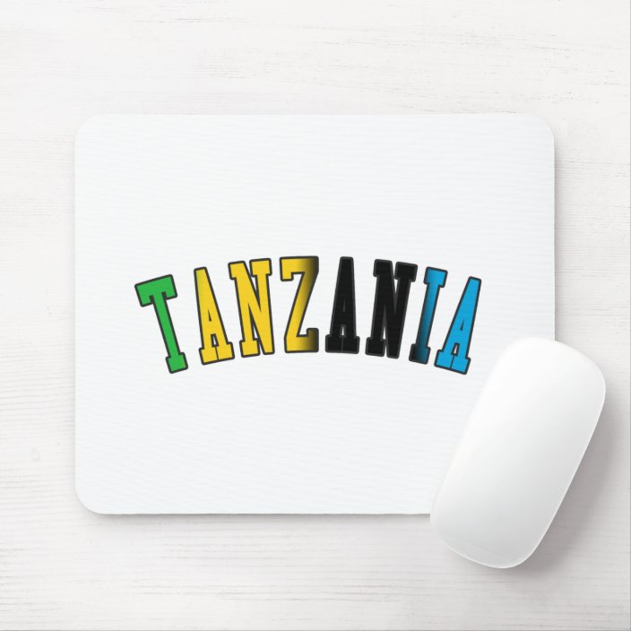 Tanzania in National Flag Colors Mousepad