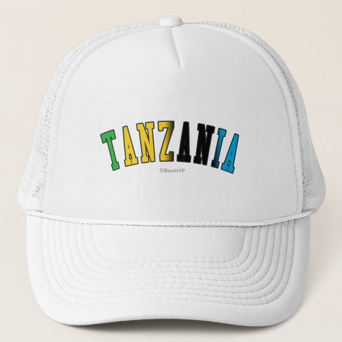 Tanzania in National Flag Colors Trucker Hat