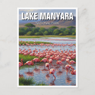 Tanzania Lake Manyara National Park Flamingos Postcard
