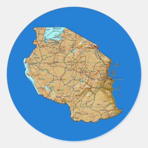 Tanzania Map Sticker