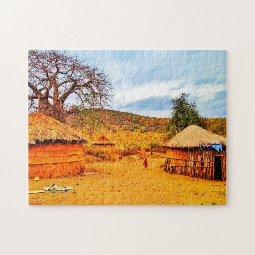 Tanzania Massai Village Jigsaw Puzzle