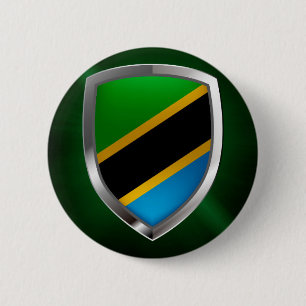 Tanzania Metallic Emblem Button