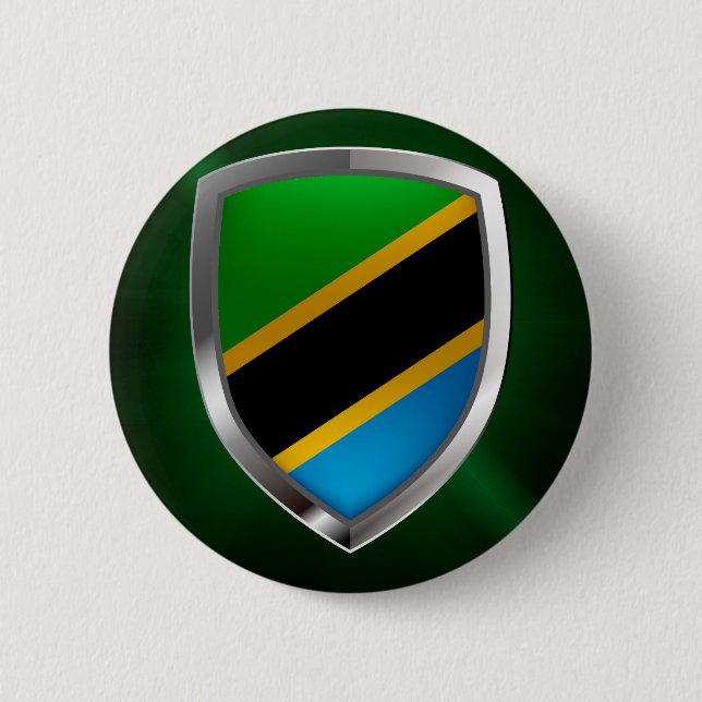 Tanzania Metallic Emblem Button (Front)