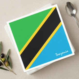 Tanzania Napkins, Tanzanian Flag party / sports Napkins