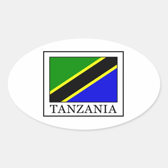 Tanzania Oval Sticker (Front)