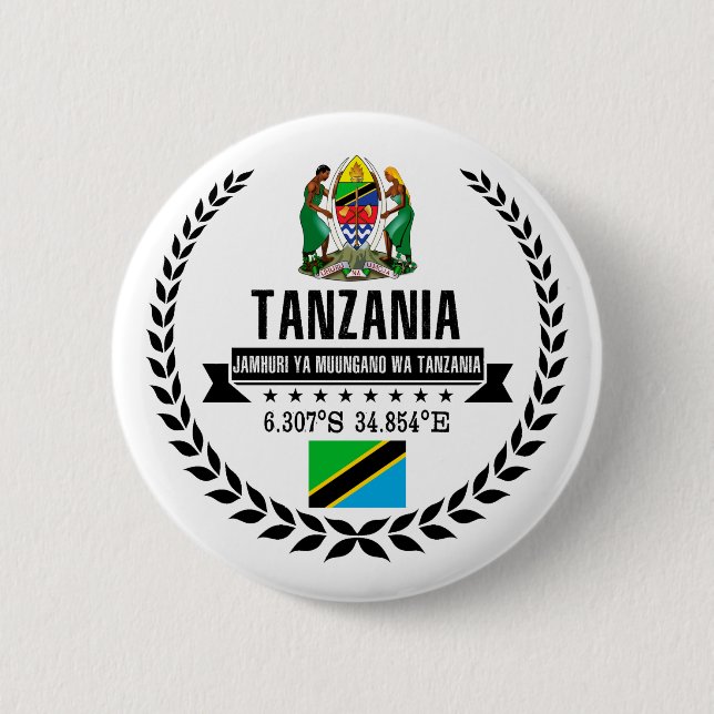 Tanzania Pinback Button (Front)