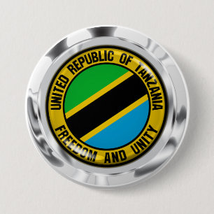 Tanzania Round Emblem Button