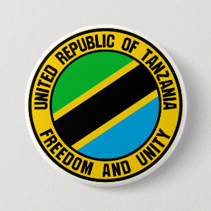 Tanzania Round Emblem Button