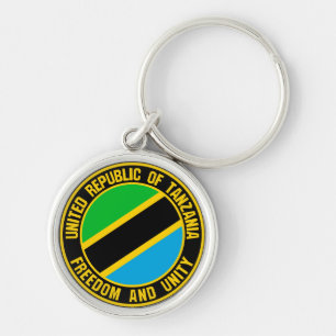 Tanzania Round Emblem Keychain