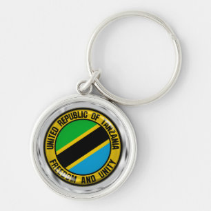 Tanzania Round Emblem Keychain