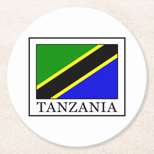 Tanzania Round Paper Coaster (Front)