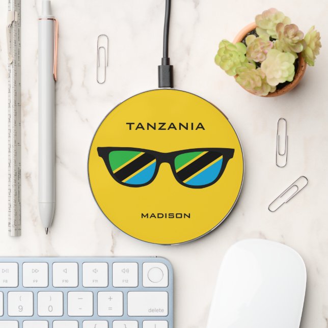 TANZANIA Shades custom name Wireless Charger (Desk)