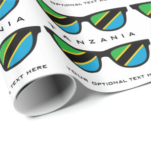 Tanzania Shades custom text & color gift wrap