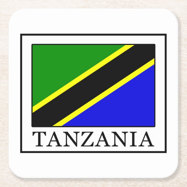 Tanzania Square Paper Coaster (Front)