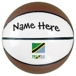 Tanzania Tanzanian Flag Black Personalization  Basketball