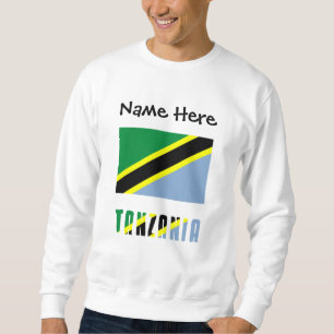 Tanzania Tanzanian Flag Black Personalization Sweatshirt