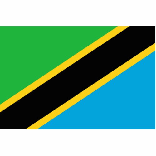 Tanzania  Tanzanian Flag Cutout