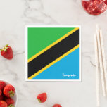 Tanzania & Tanzanian Flag party fashion/sports fan Napkins<br><div class="desc">Paper Napkins: Tanzania & Tanzanian Flag - love my country,  travel,  holiday,  national patriots / sports fans</div>