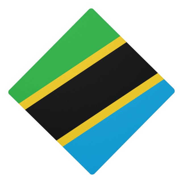 Tanzania & Tanzanian Flag - Students /University Graduation Cap Topper (Front)
