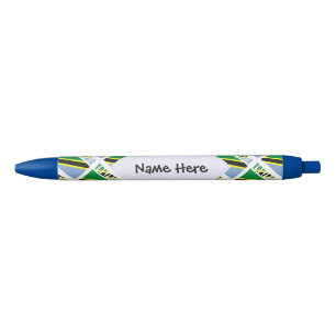 Tanzania Tanzanian Flag Tiled Black Personalizatio Pen