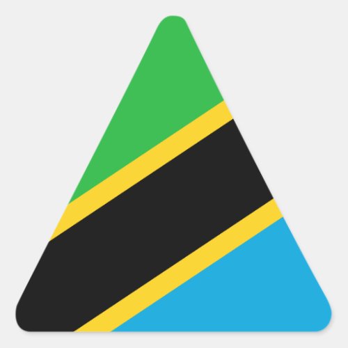 Tanzania  Tanzanian Flag Triangle Sticker