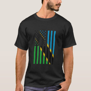 Tanzania USA America Tanzanian Flag Tanzanian Prid T-Shirt