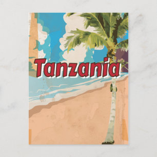 Tanzania Vintage vacation Poster Postcard
