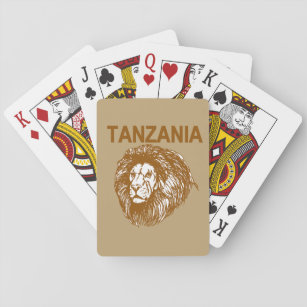 Tanzania With Lion Playing Cards