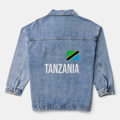 Tanzania Women Men Kids Tanzania Flag Souvenir  Denim Jacket
