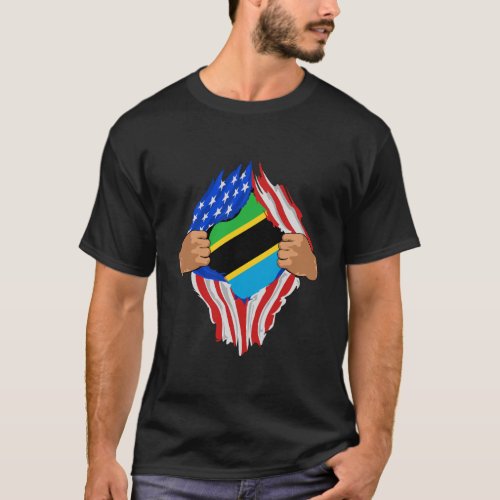 Tanzanian Blood Inside Me Hoodie Tanzania Flag Gif T_Shirt