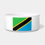 Tanzanian Flag Bowl<br><div class="desc">This design features the national flag of Tanzania (officially known as the United Republic of Tanzania), which is a country in East Africa; it is located within the African Great Lakes region. Mount Kilimanjaro, which is Africa's highest mountain, is situated in northeastern Tanzania. Tanzania borders Uganda to the north; Kenya...</div>