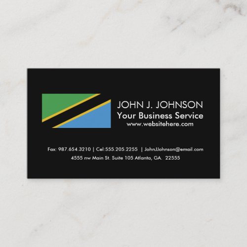 Tanzanian Flag Business Card