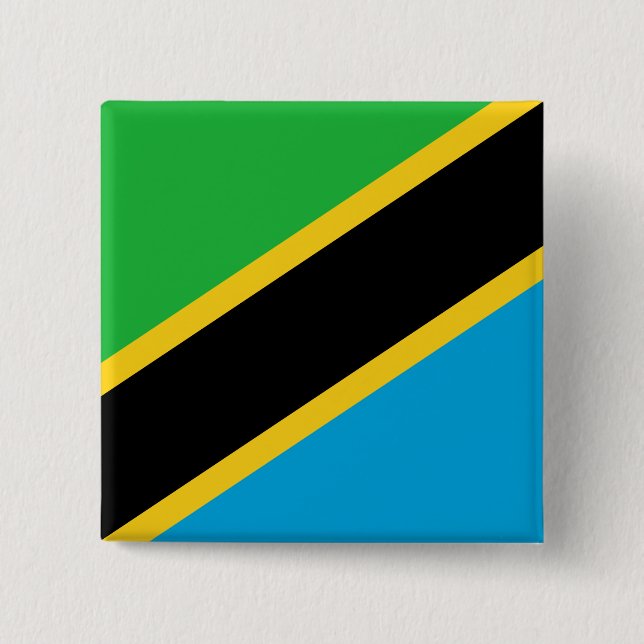 Tanzanian Flag Button (Front)
