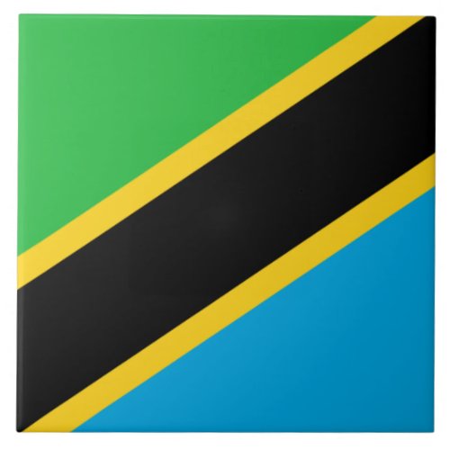 Tanzanian Flag Ceramic Tile