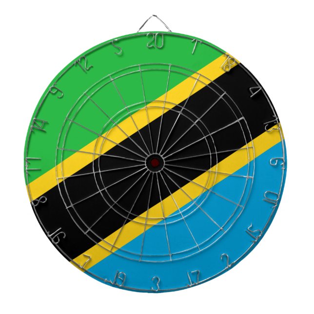 Tanzanian Flag Dart Board (Front)
