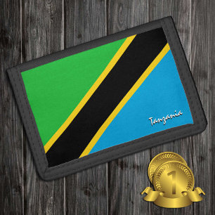 Tanzanian flag fashion, Tanzania patriots / sports Trifold Wallet