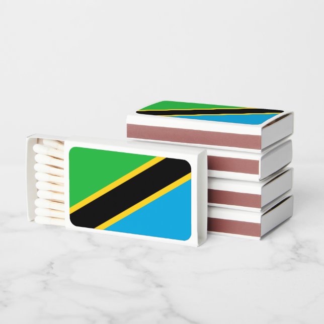 Tanzanian Flag, Flag of Tanzania Matchboxes (Stacked)