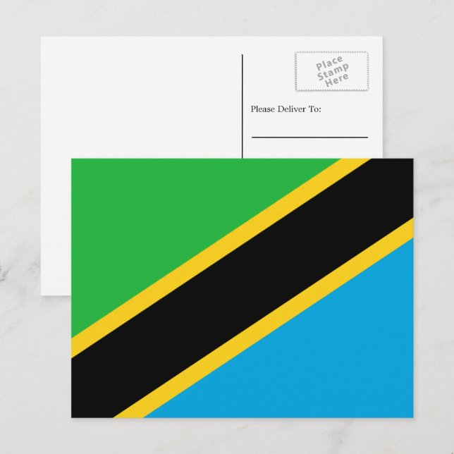 Tanzanian Flag, Flag of Tanzania Postcard (Front/Back)