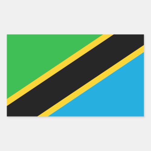 Tanzanian Flag Flag of Tanzania Rectangular Sticker