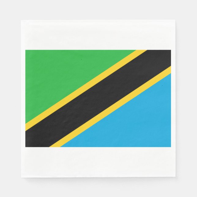 Tanzanian Flag Napkins (Front)